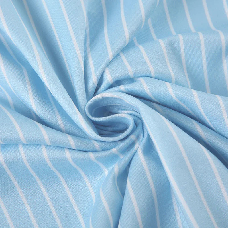 Stripe Short Sleeve Shirts For Women Button Up Turn Down Collar Slim Simple Casual Preppy Tops Basic Summer Tees