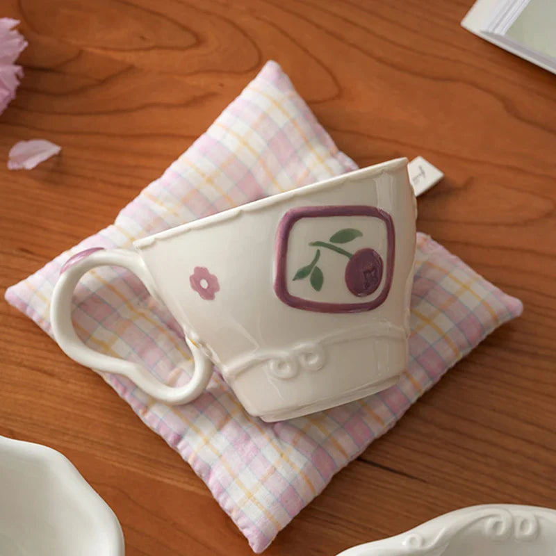 Light Luxury Ceramic Plate Sweet Lovely Dessert Salad Plate Delicious Dishes Dining Plates Exquisite Tableware