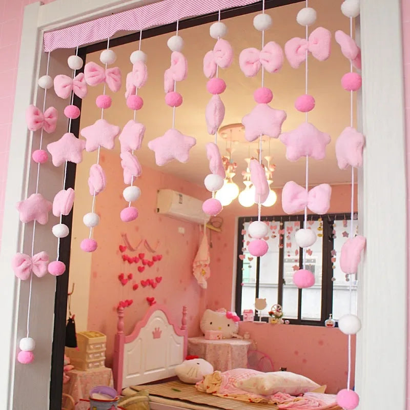 New Sanrio Kawaii Hello Kitty Kuromi My Melody Door Curtain Cute Bathroom Decoration Bedroom Curtain Accessories