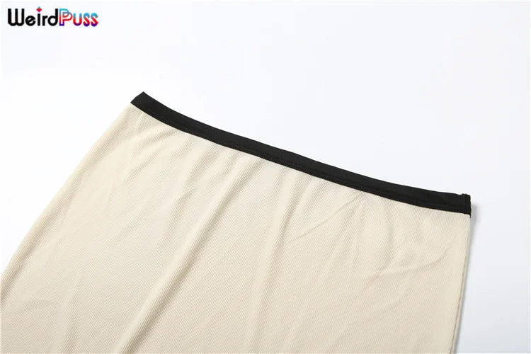 Ribbed Women 2 Piece Set Polo Neck Button Shorts Crop Tops+Mini Skirts Matching Stretch Elegant Streetwear Outfits