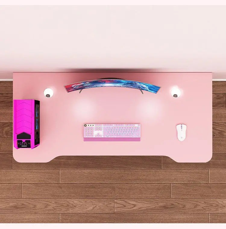 Pink Gaming Desk Girls Study Desk Laptop Table Computer Table Chair Live Gamer Home Live Desks Bedroom Desktop Gamer Desks