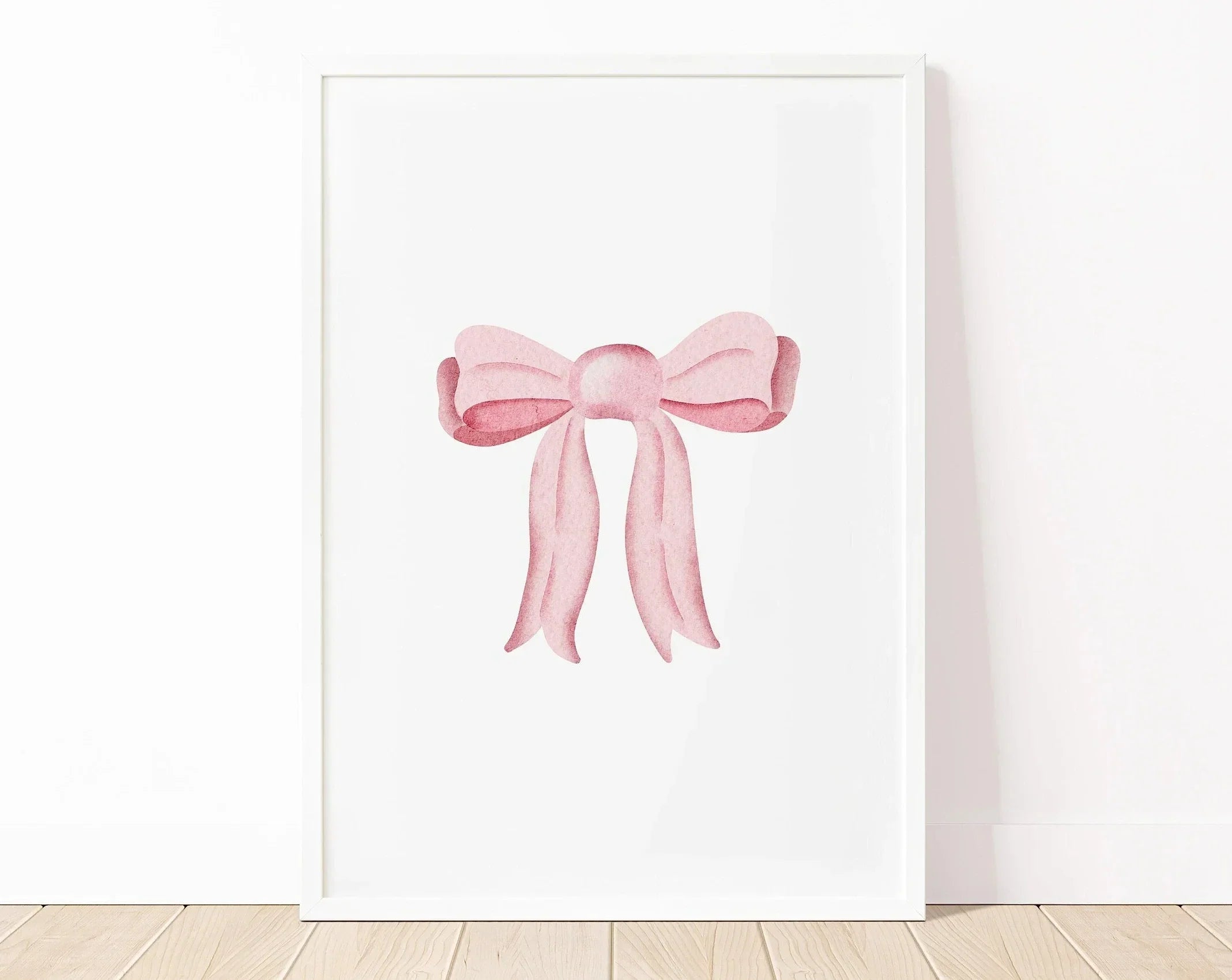 Pink Ballet Dancer Bear  Cute Teddy Bear Canvas Painting Minimalist Wall Art