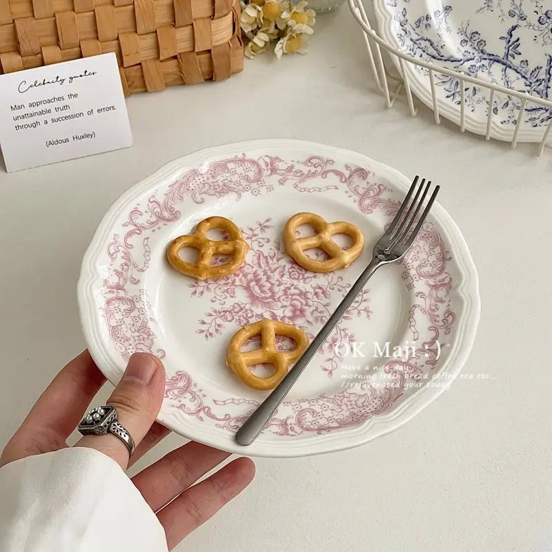 French Flat High-grade Saucer Ceramic Plate