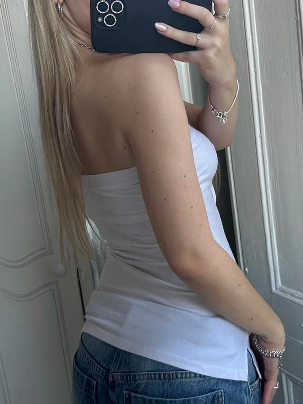 Women Straps Tops Backless Bow Lace Up Slim Flower Prints Fashion Trendy Blouses