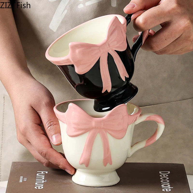 Cute Big Bowknot Decorative Mug