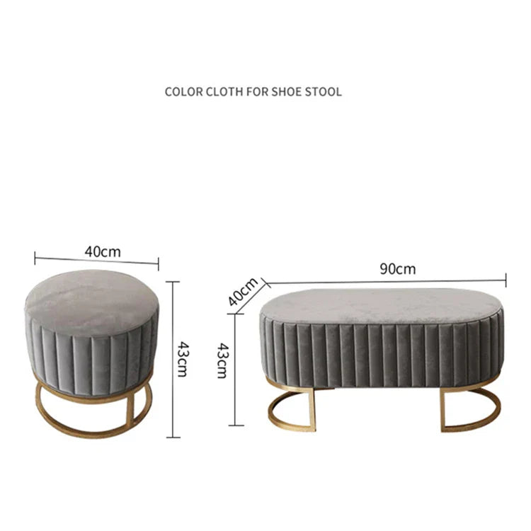Ottomans Minimalist Shoe Portable Stools Cafe Viila Vanity Stool Home Furniture Portable Stool