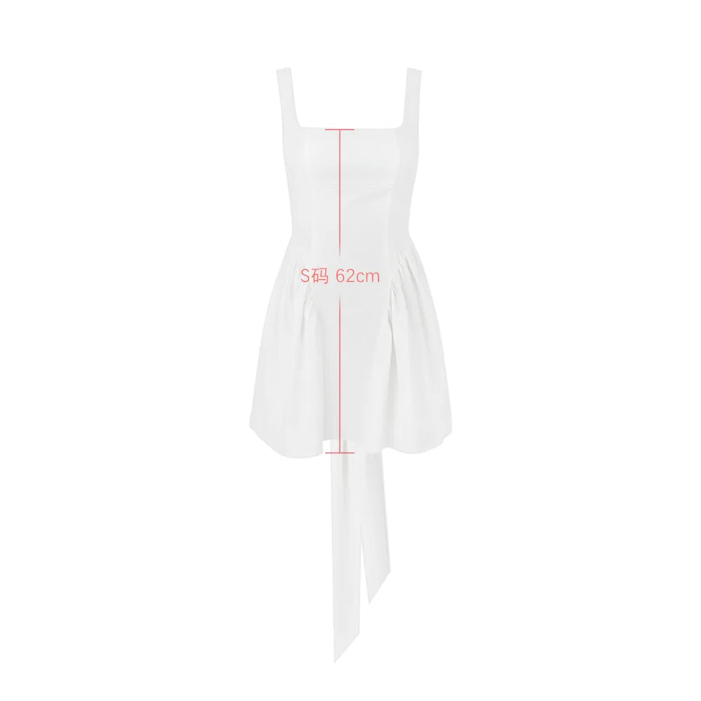 Mini Backless A Line Dress Sexy Big Bow Dress Casual Women Dress