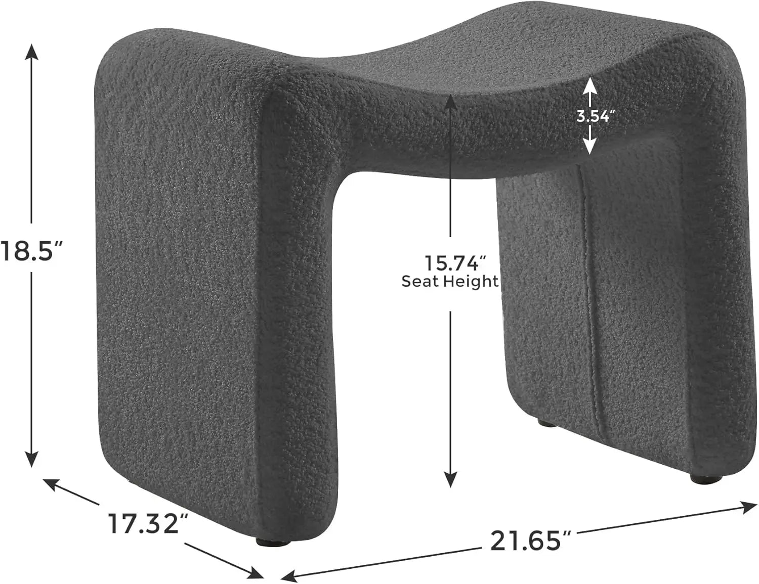 Luxury Small Footstool Ottoman, Multi-Functional Modern Foot Stool, Sofa Footrest Extra Seating for Living Room, Entryway, Hallways