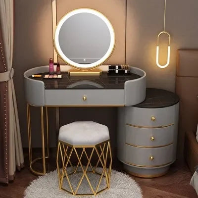 Vanity Table Women Luxury European Big Stool Study Dressing Table Organizer Home Furniture