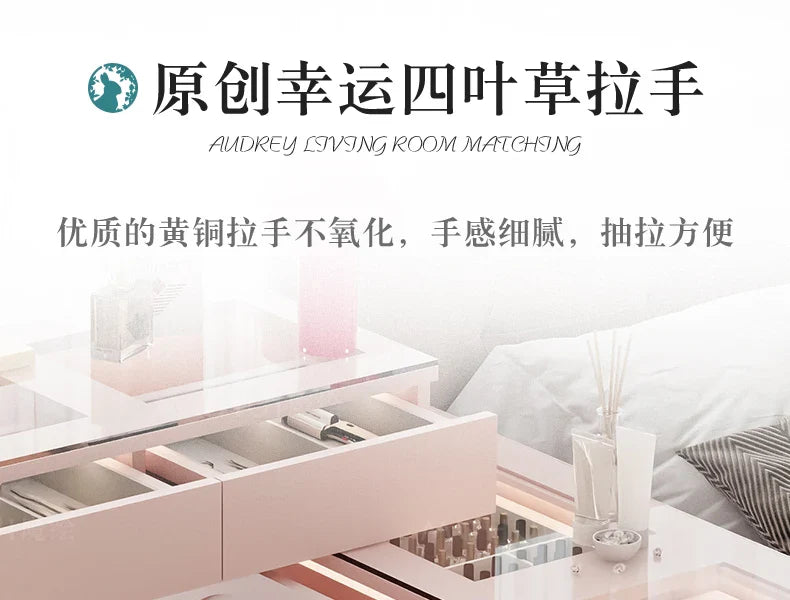 Room Dresser Makeup Bedroom Drawers Mirror Storage Cabinet Hairstyles Comfortable Illuminated Furniture