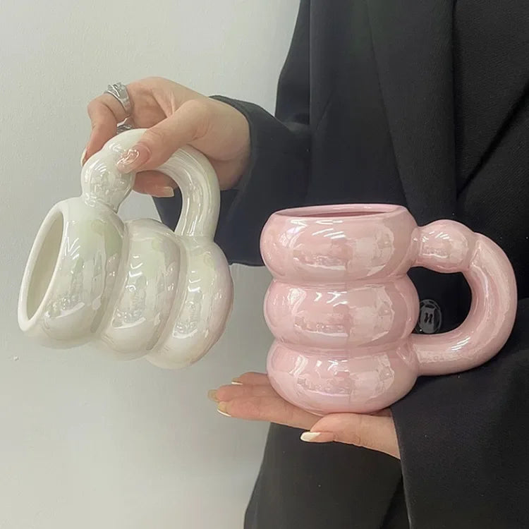 Ceramic Chubby Cute Cloud Mugs Kitchen Drinkware