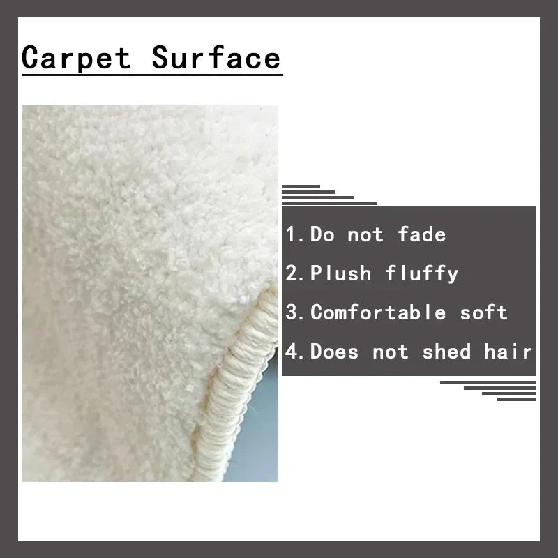 Irregular Living Room Large Area Carpets Minimalist Carpet Plush Soft Comfortable Rug