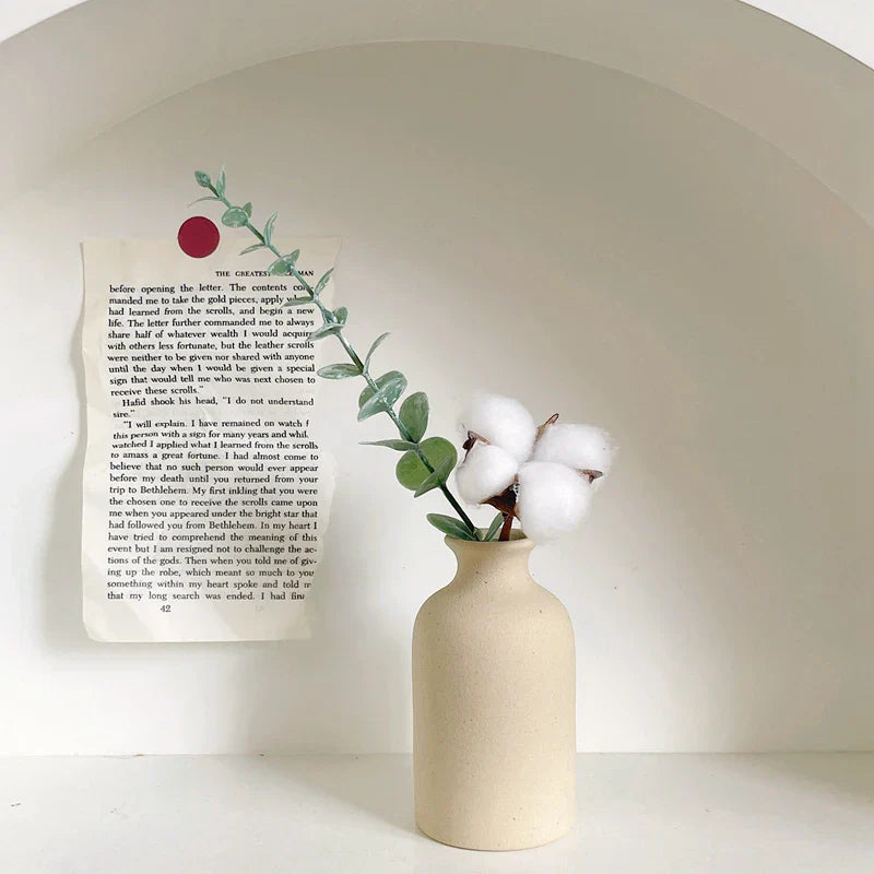 Ceramic Vase White Flower Pot Nordic Decorative Vase Dry Flower Vases for Home