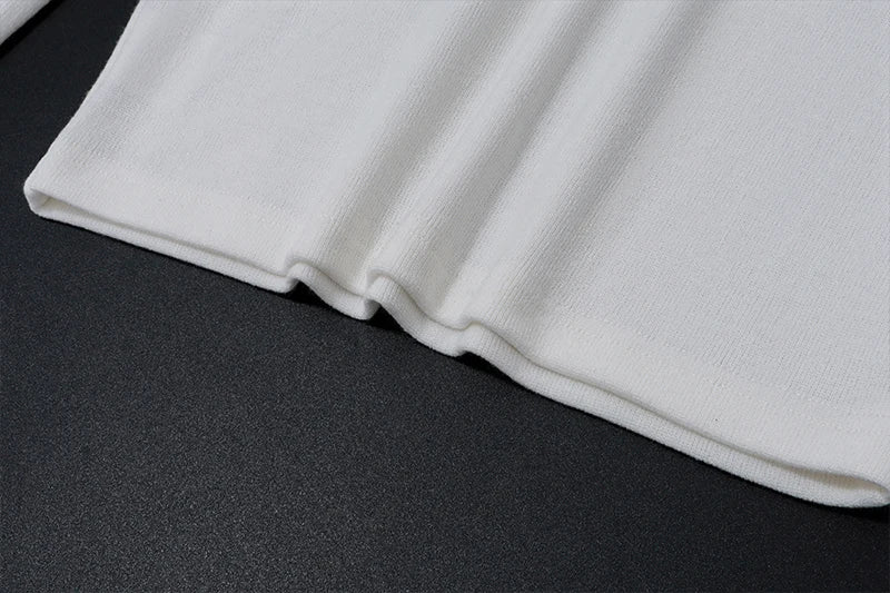 Tight Solid Elegant Off Shoulder Ribbed Crop Tops Summer Fashion Casual Skinny Long Sleeve Camisole