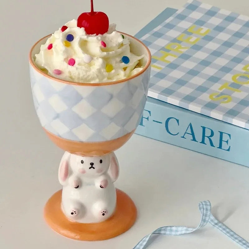 Ceramic Cup 3D Fun Cute Afternoon Tea Ice Cream Dessert Plate