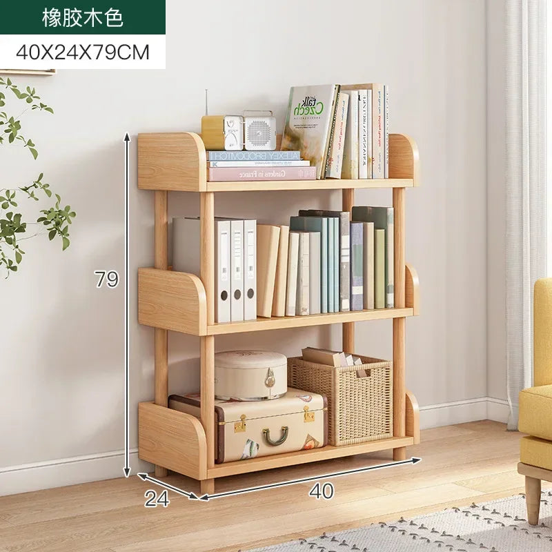Side Table Ultra Narrow Book Shelf Creative Shelves Sofa Side Rack Bookcase