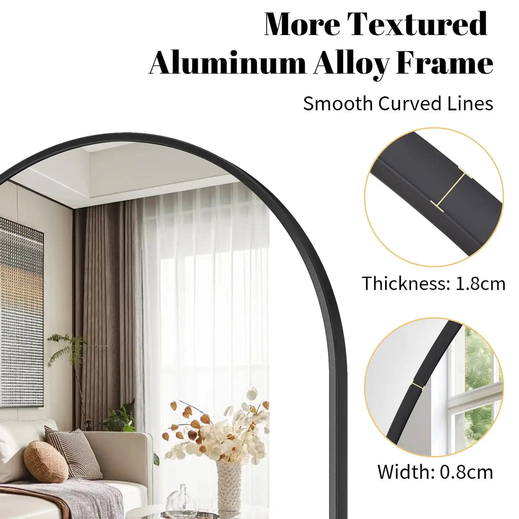 Oval Bathroom Mirror Wall Mounted Mirror with Durable Frame , Black 30" x 17.2"