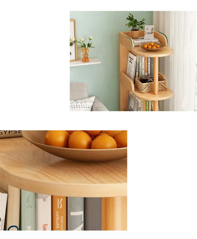 Side Table Ultra Narrow Book Shelf Creative Shelves Sofa Side Rack Bookcase