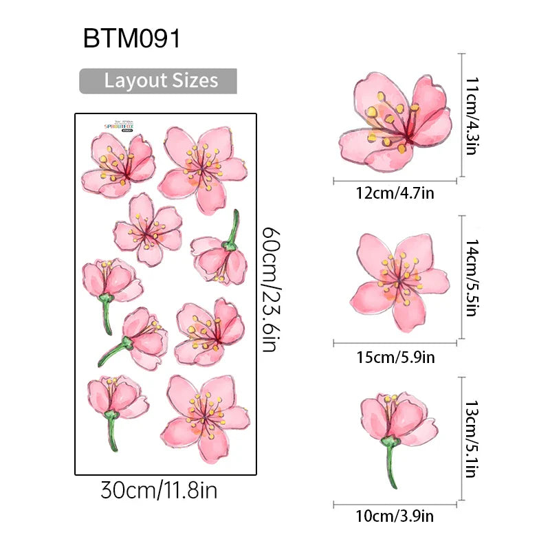 Pink Sakura Wall Stickers for Home Decoration Wall Decals Wall Art Wallpaper