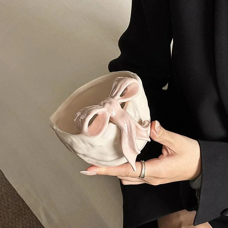 Exquisite 3D Bow Ceramic Bowl