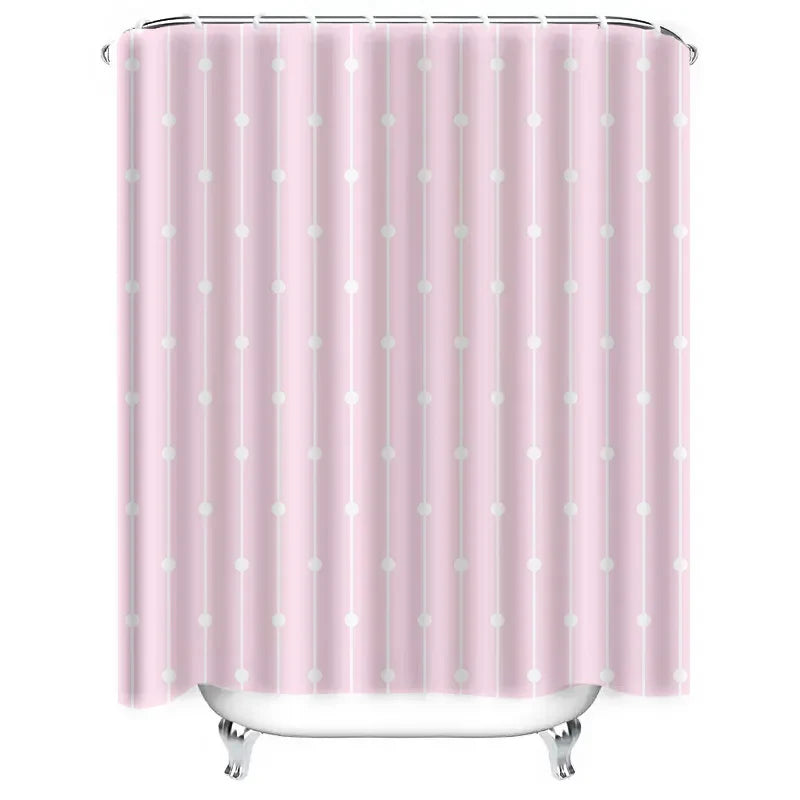 Shower Curtain with Pink Polka Dots: Perfect for Adding a Touch of Whimsy to Your Bathroom Decor