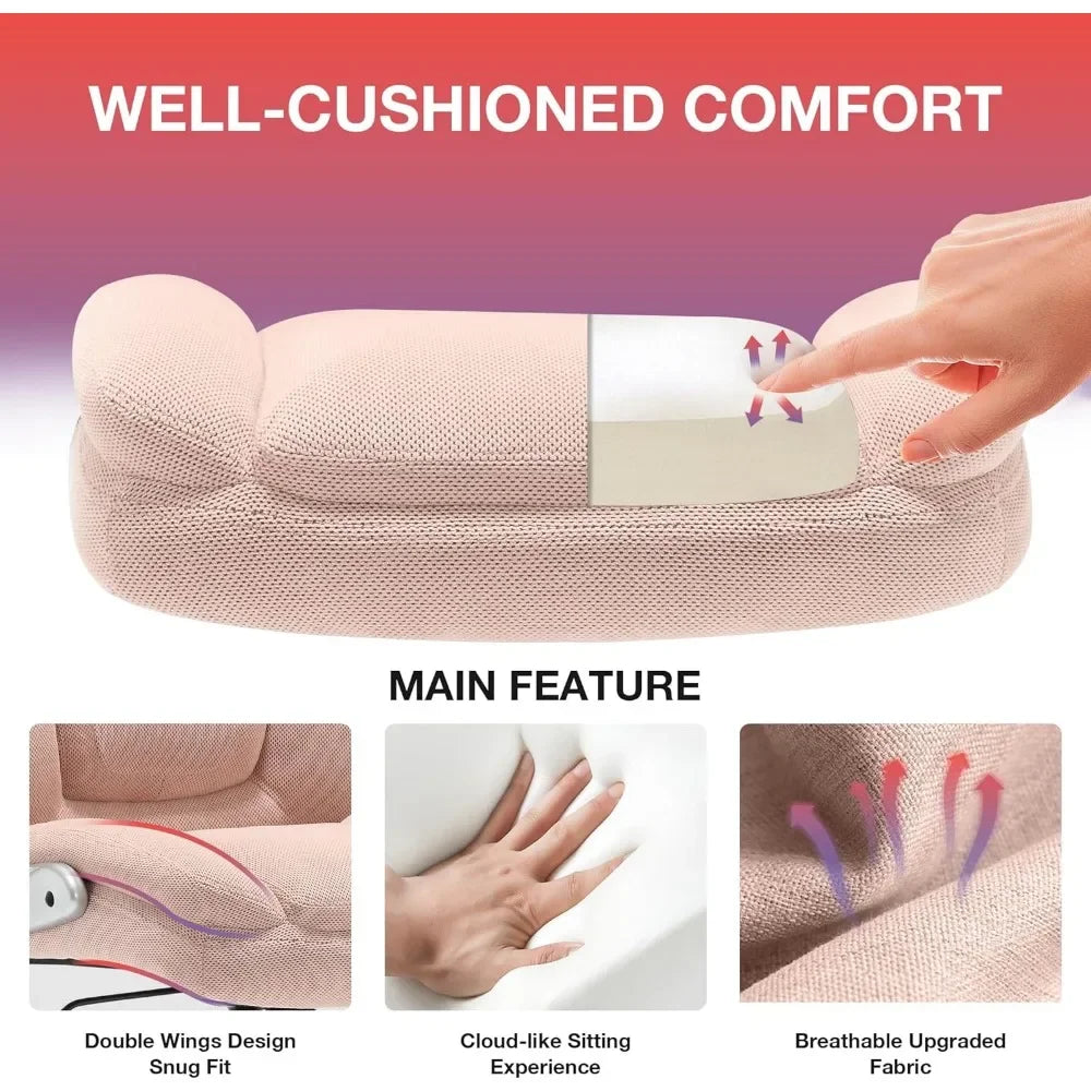 Executive Big and Tall Fabric Office Chair Duty Executive Desk Chair with Extra Wide Seat, High Back Ergonomic Leather Computer Chair