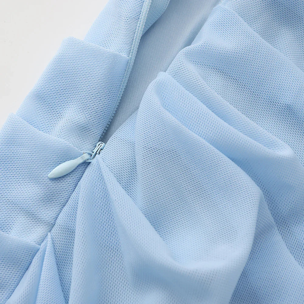 Elegant Women 2 Piece Dress Set Strapless Bodycon Crop Top and Maxi Skirt Set