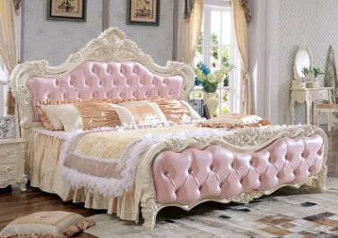 Pink Bedroom Suite Sets Home Luxury Bedroom Furniture -  European Lit Princess Bed