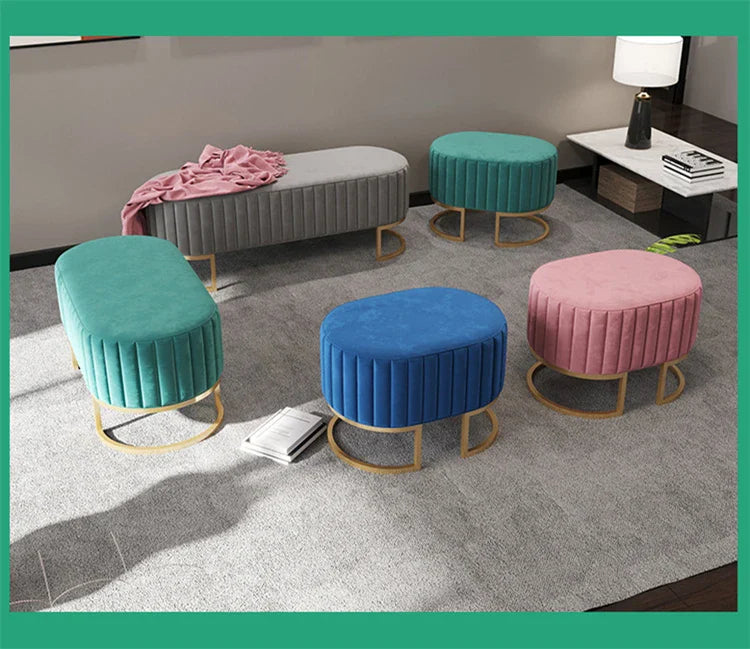 Ottomans Minimalist Shoe Portable Stools Cafe Viila Vanity Stool Home Furniture Portable Stool