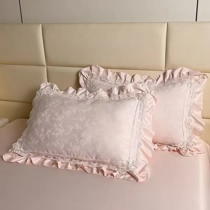Princess Jacquard Lace Quilt Bedding Summer Blanket Cool Feeling Silky Comforter Thin Duvet