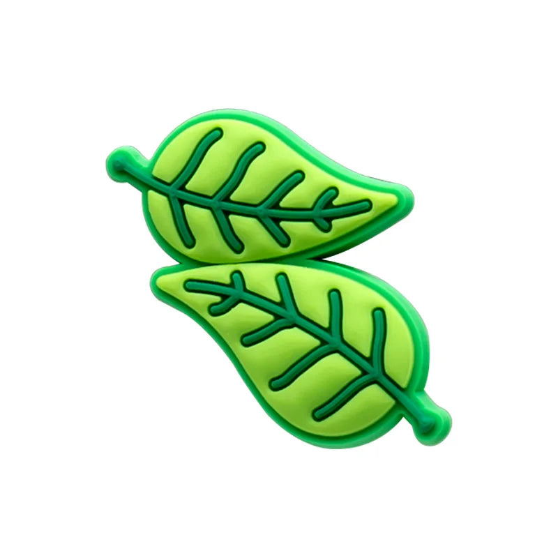 Plants Clog Charms Sunflower Mushroom Shoe Decoration Accessories Rosa Flower Shoe Charms Bamboo clips Jeans shoe buckle 1PCS