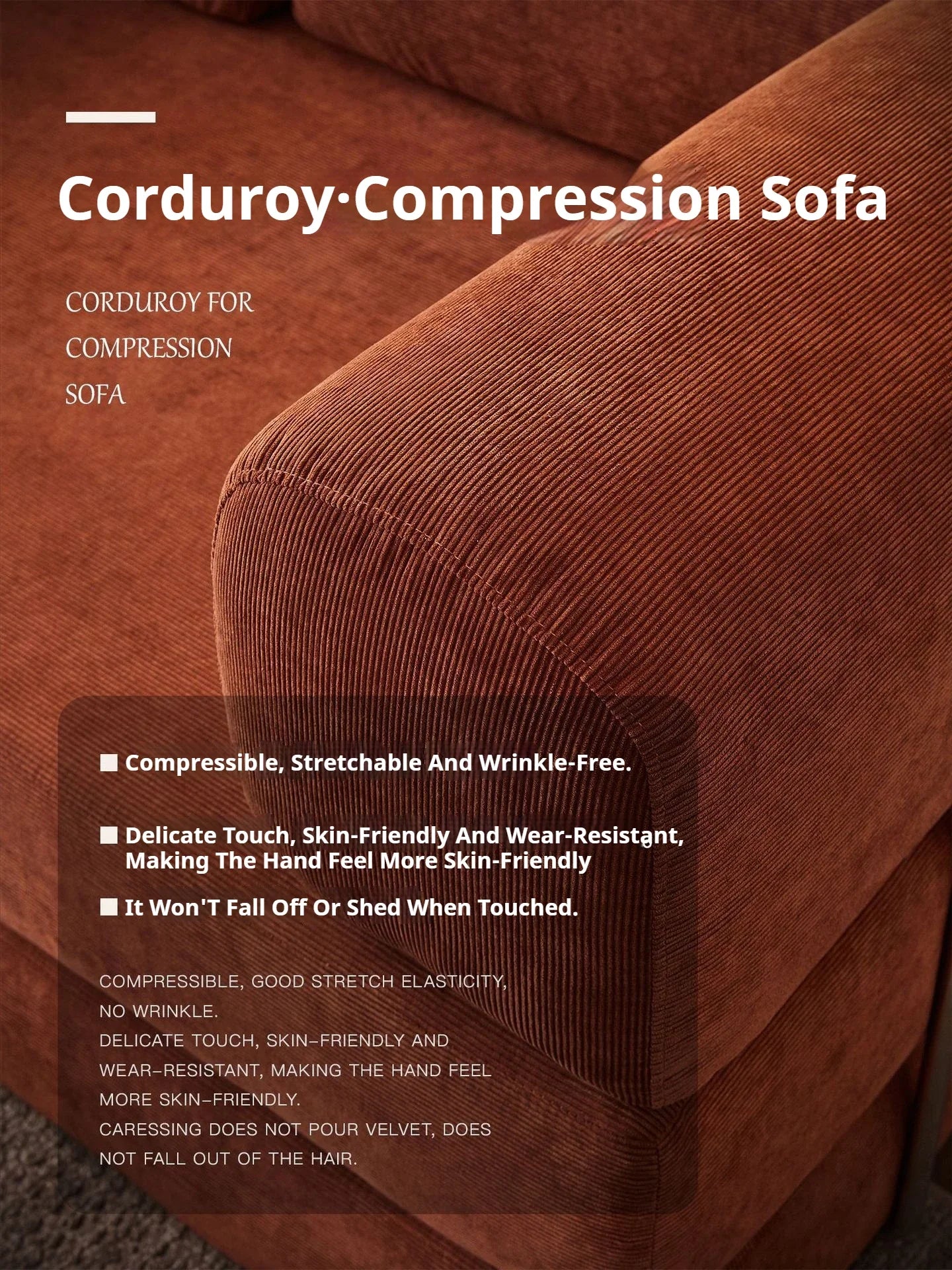 Luxury High-density Pure Corduroy Fabric