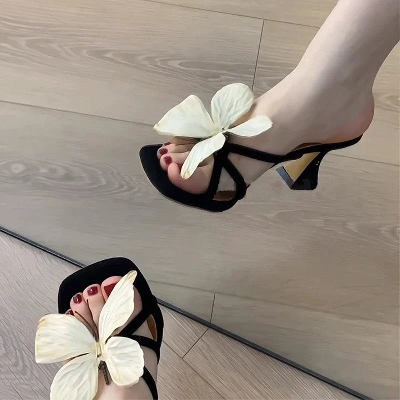 Butterfly High Heels Summer Brand New Light Luxury Fairy Elegant Comfortable Versatile Sandals
