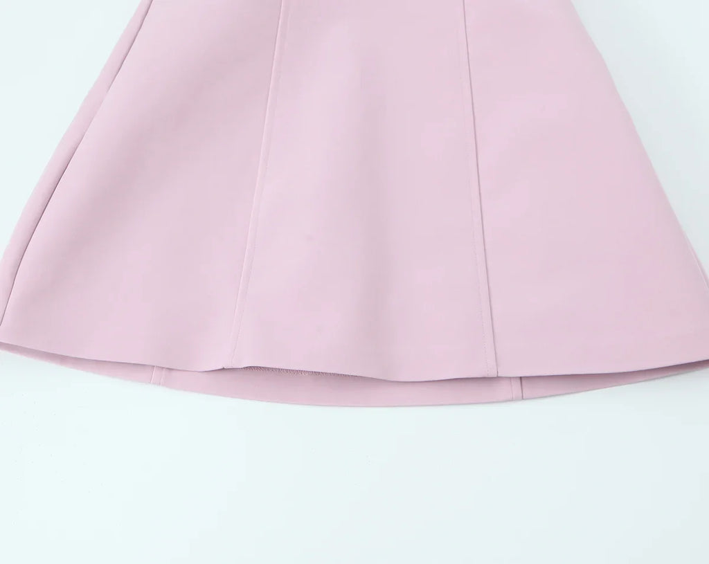 Sexy Chic Pink Women Dress Strapless Bow A-Line Mini Dress