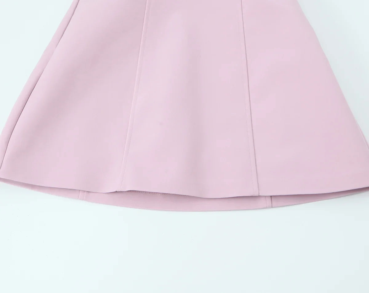 Sexy Chic Pink Women Dress Strapless Bow A-Line Mini Dress