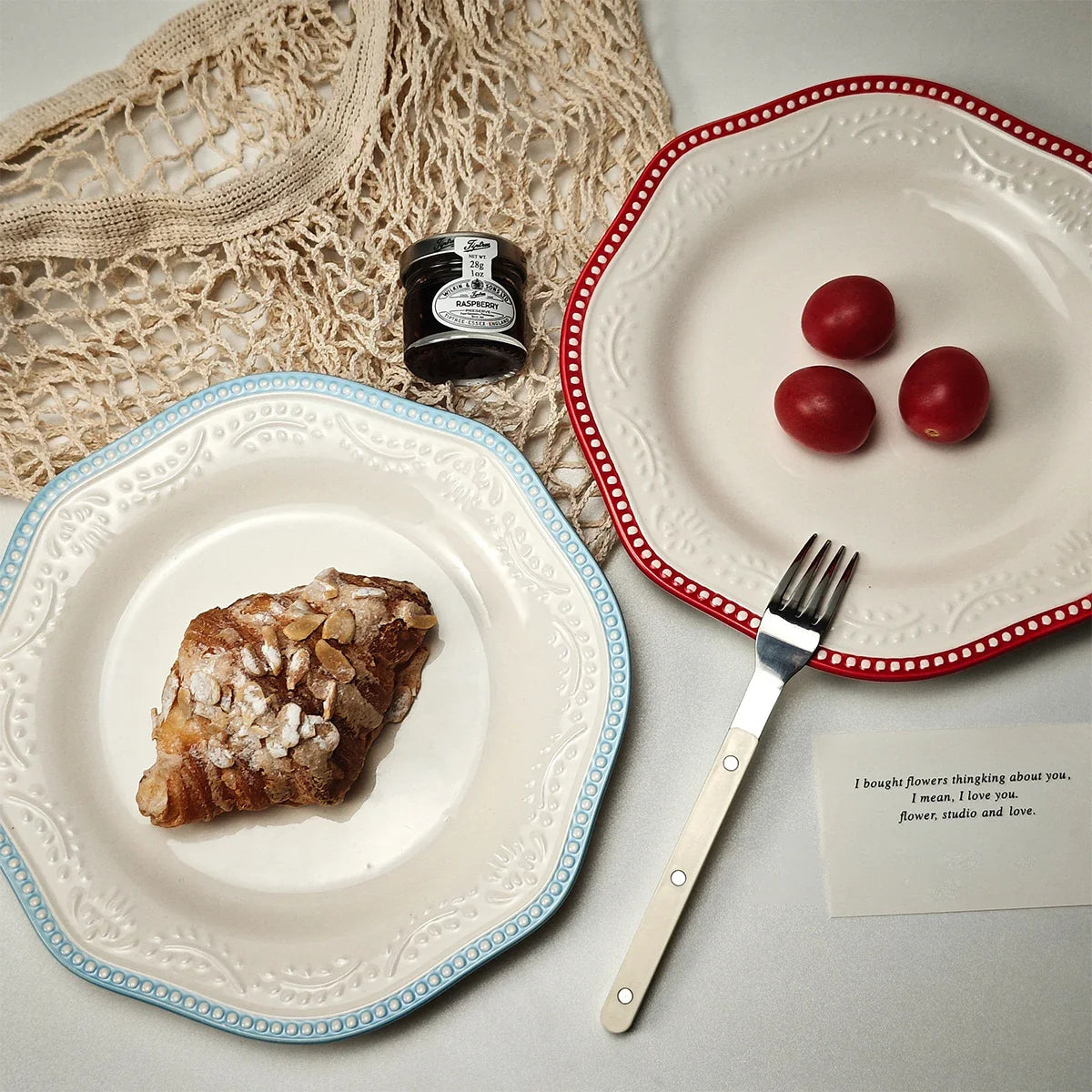 French Dessert Exquisite Retro Ceramic Plate