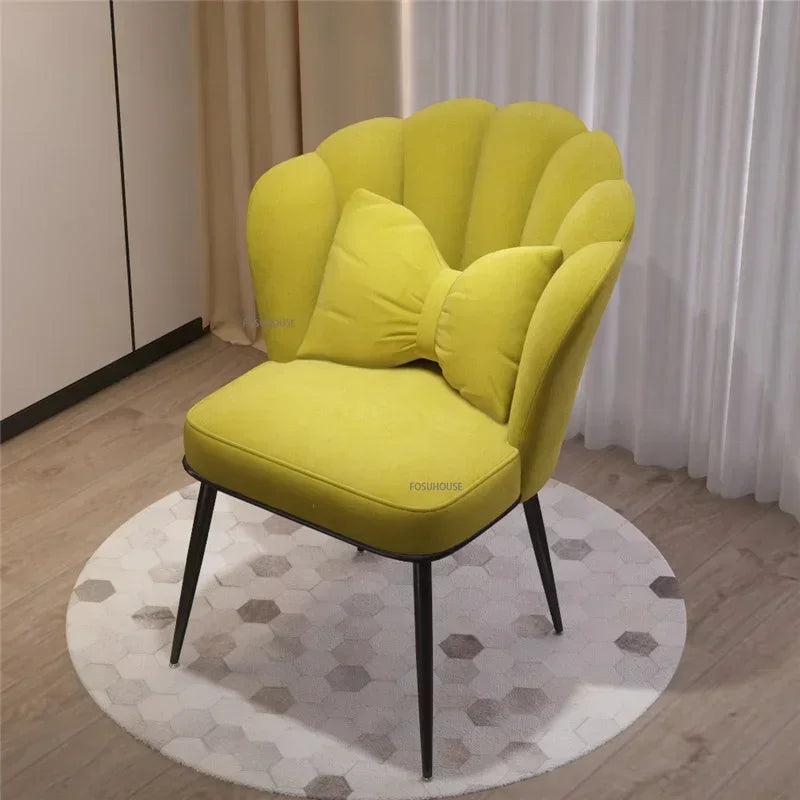 Minimalist Backrest Chair Makeup Stool Vanity Cute Light Luxury Dressing Table Modern Furniture