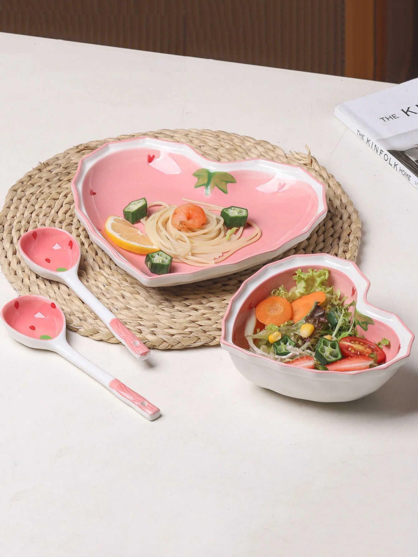 Strawberry Bowl Spoon Plate Set