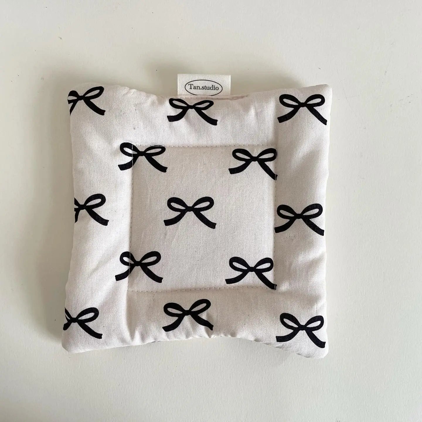 Coquette Bow Coasters Double Thickened Fabric Girl Heart Tableware Mats Sweet