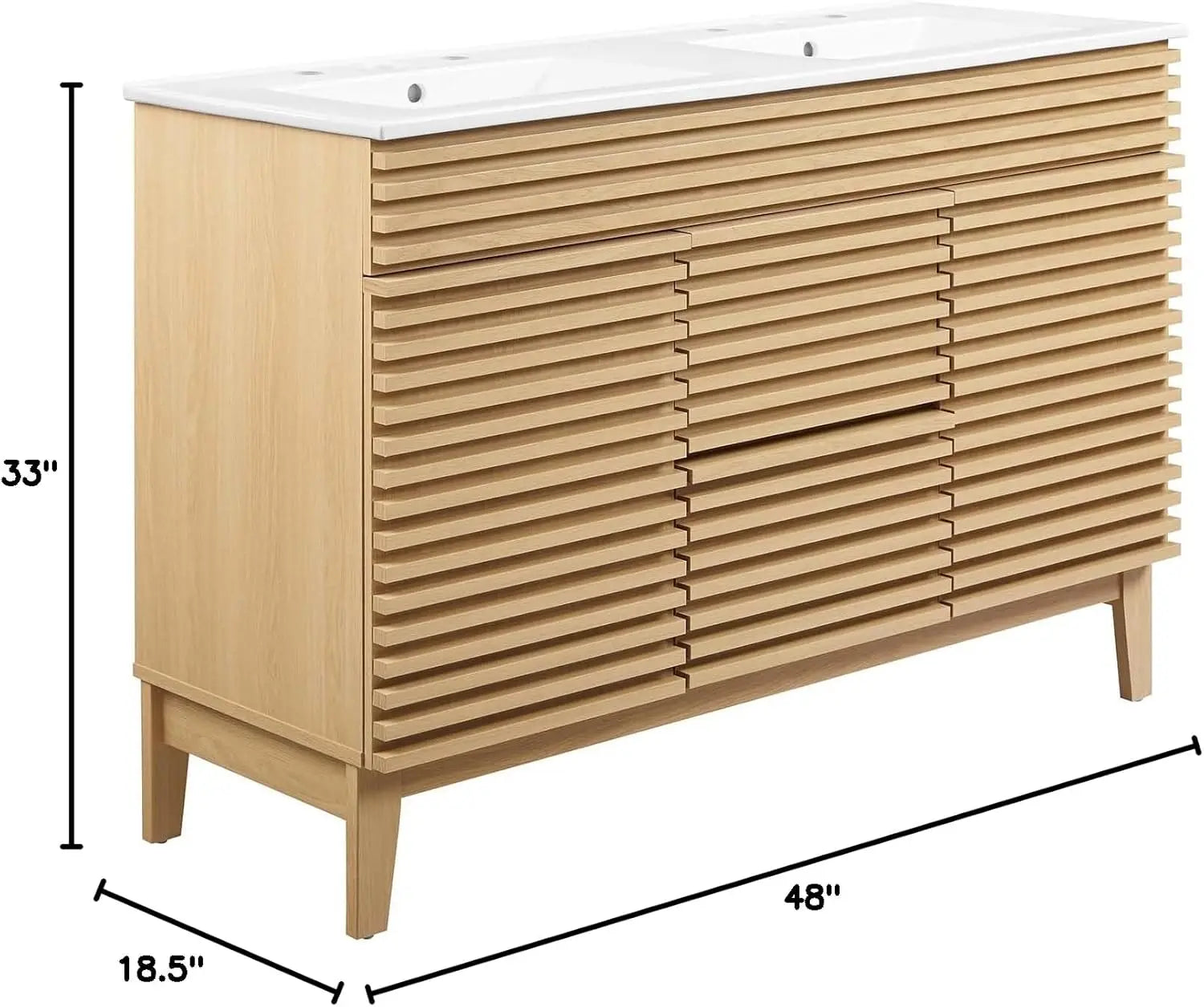 NEW 36" Bathroom Vanity Cabinet in Oak - Sink Basin Not Included Bathroom Fixtures â€?Bathroom Sink Vanities & Accessories