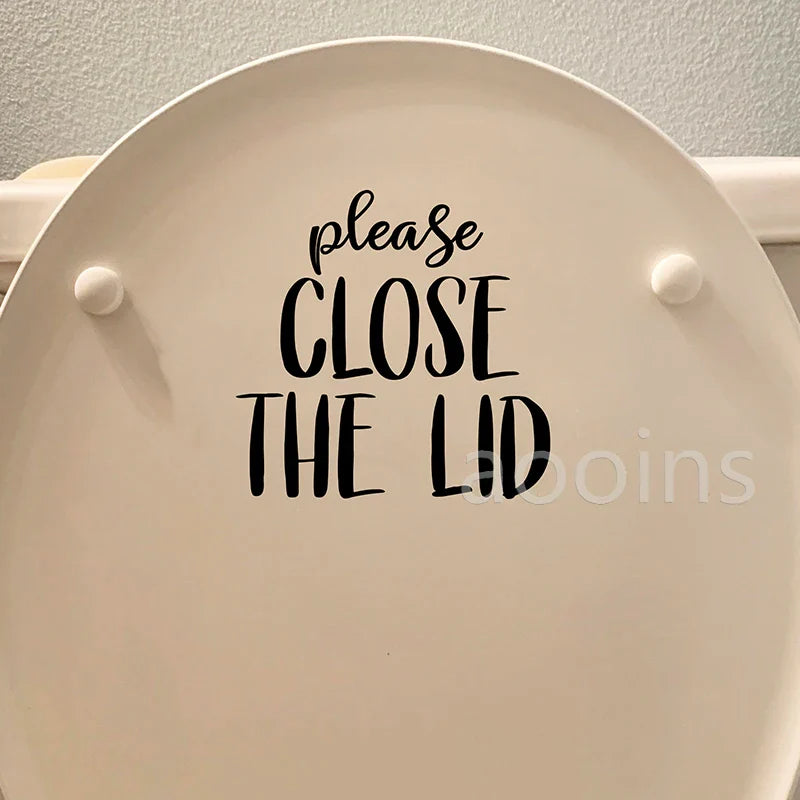 Toilet Seat Sign Vinyl Sticker Funny Decal Bathroom Decor