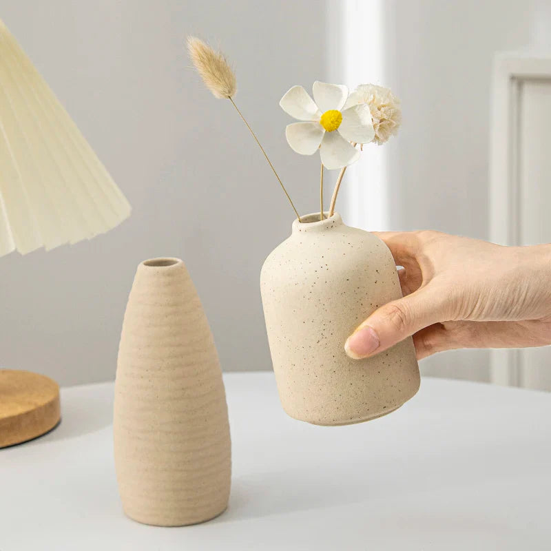 Ceramic Vase White Flower Pot Nordic Decorative Vase Dry Flower Vases for Home