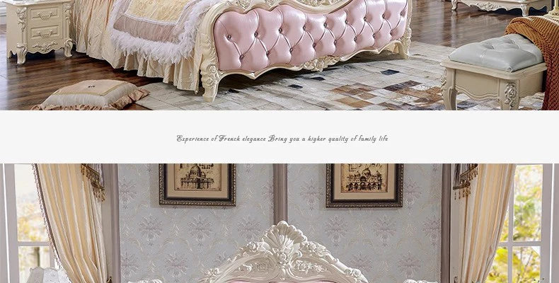 Pink Bedroom Suite Sets Home Luxury Bedroom Furniture -  European Lit Princess Bed