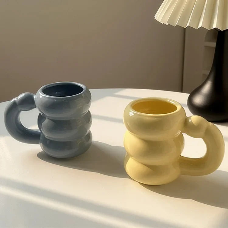 Ceramic Chubby Cute Cloud Mugs Kitchen Drinkware
