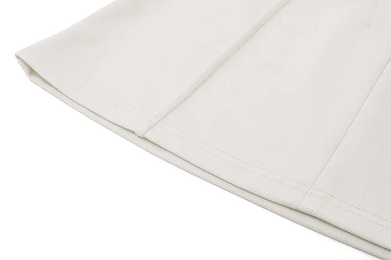 V-neck Sleeveless Suit Tank Top With High-waist Bodycon Hip Skirt Streetwear Retro Women 2 Piece Sets