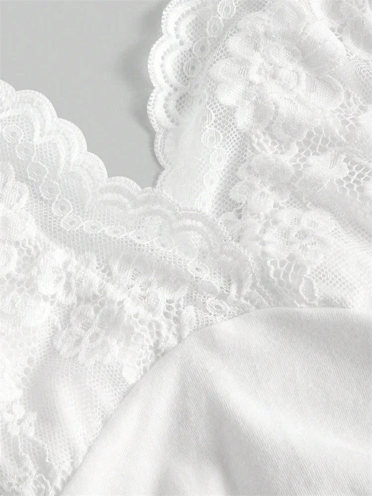 Goth Grunge Punk Black Lace Patchwork Halter Top Women Summer Solid Ruched Backless Sleeveless Tank Top Streetwear Y2K Clothes