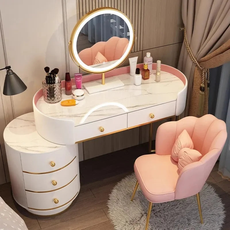 Vanity Table Women Luxury European Big Stool Study Dressing Table Organizer Home Furniture