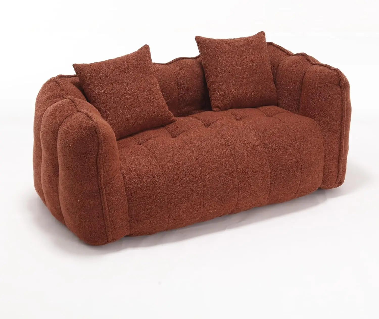 Twin Size Bean Bag Chairs Sofa, Giant Bean Bag Couch for Adults, Memory Foam Filled Loveseat Bean Bag Sofa, Comfy Lazy Sofa