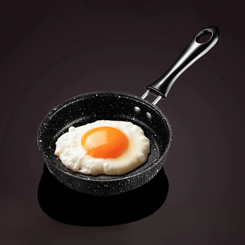 Mini Nonstick Cast Iron Skillet with Handle - Portable Omelette Pan for Induction & Gas Cooktops, 1pc