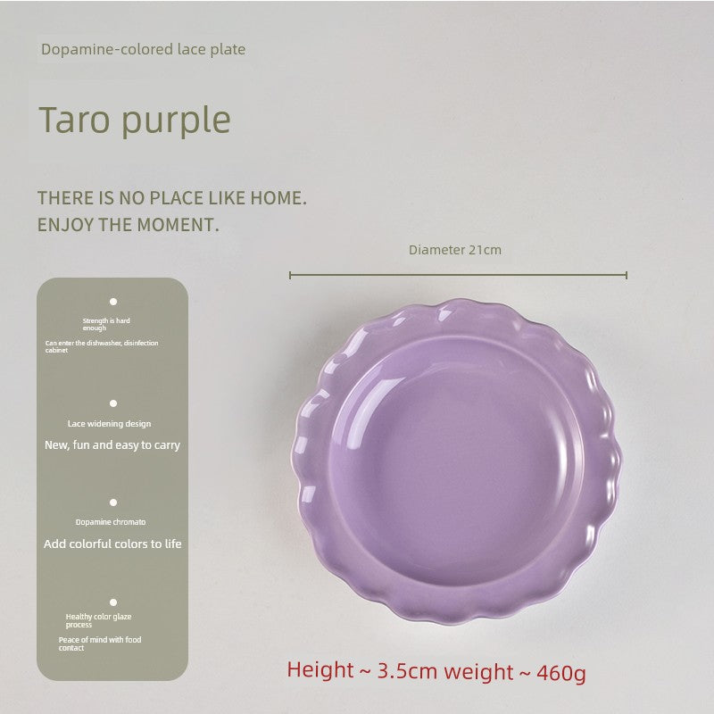 Gentle Lighting Dining Cream Style Ceramic Small Plate